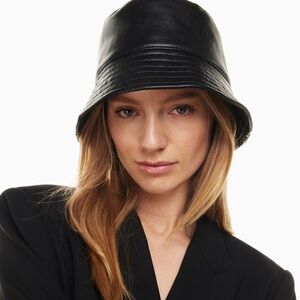 Aritzia Babaton Vegan Leather Bucket Hat